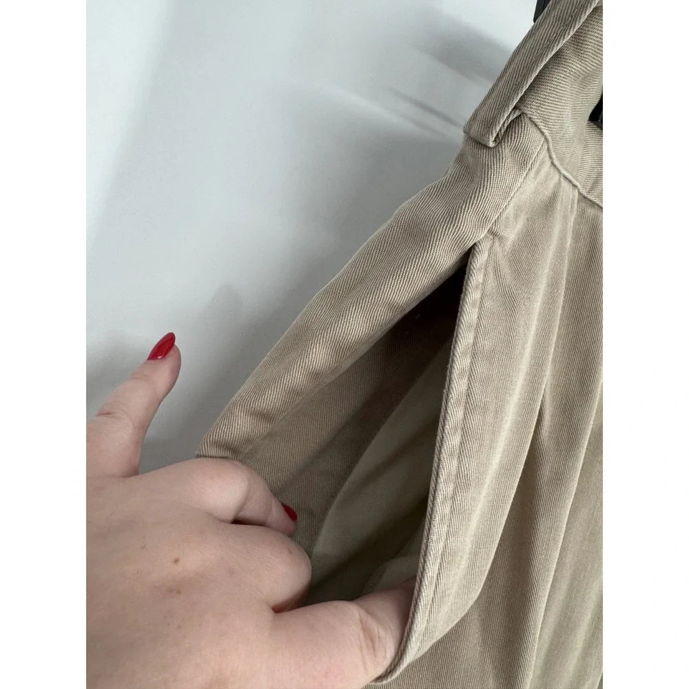 Polo Ralph Lauren Andrew Pants Mens Size 34x32 Khaki Vintage Baggy Pleated Chino